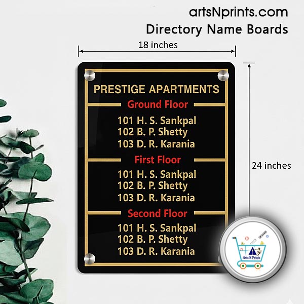 G+2 Society Owners name plate layout design or template by artsNprints order online delivery across India