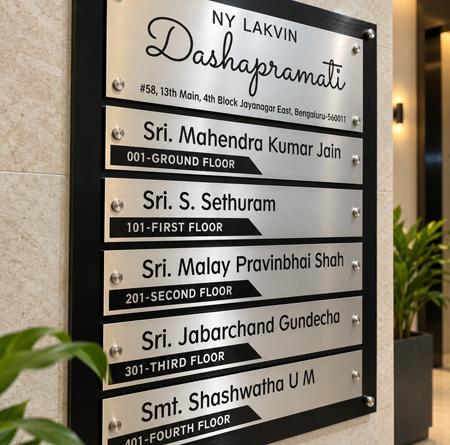 Society Flat Owners Sign Board Design
